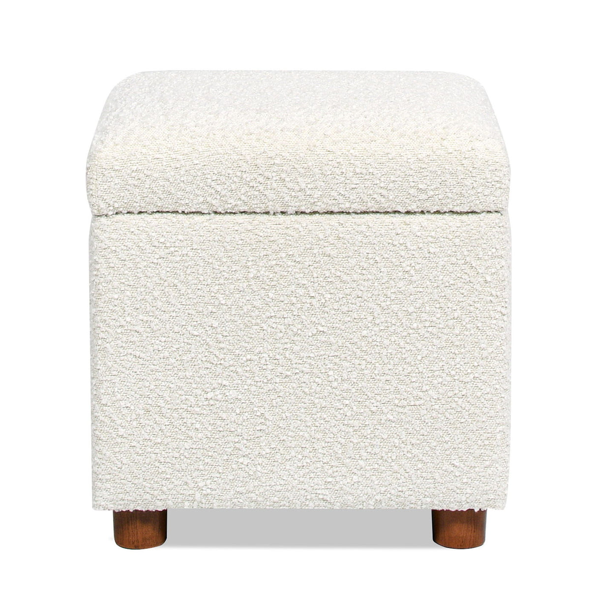 Upholstered Storage Ottoman - Ivory White by Couch.com
