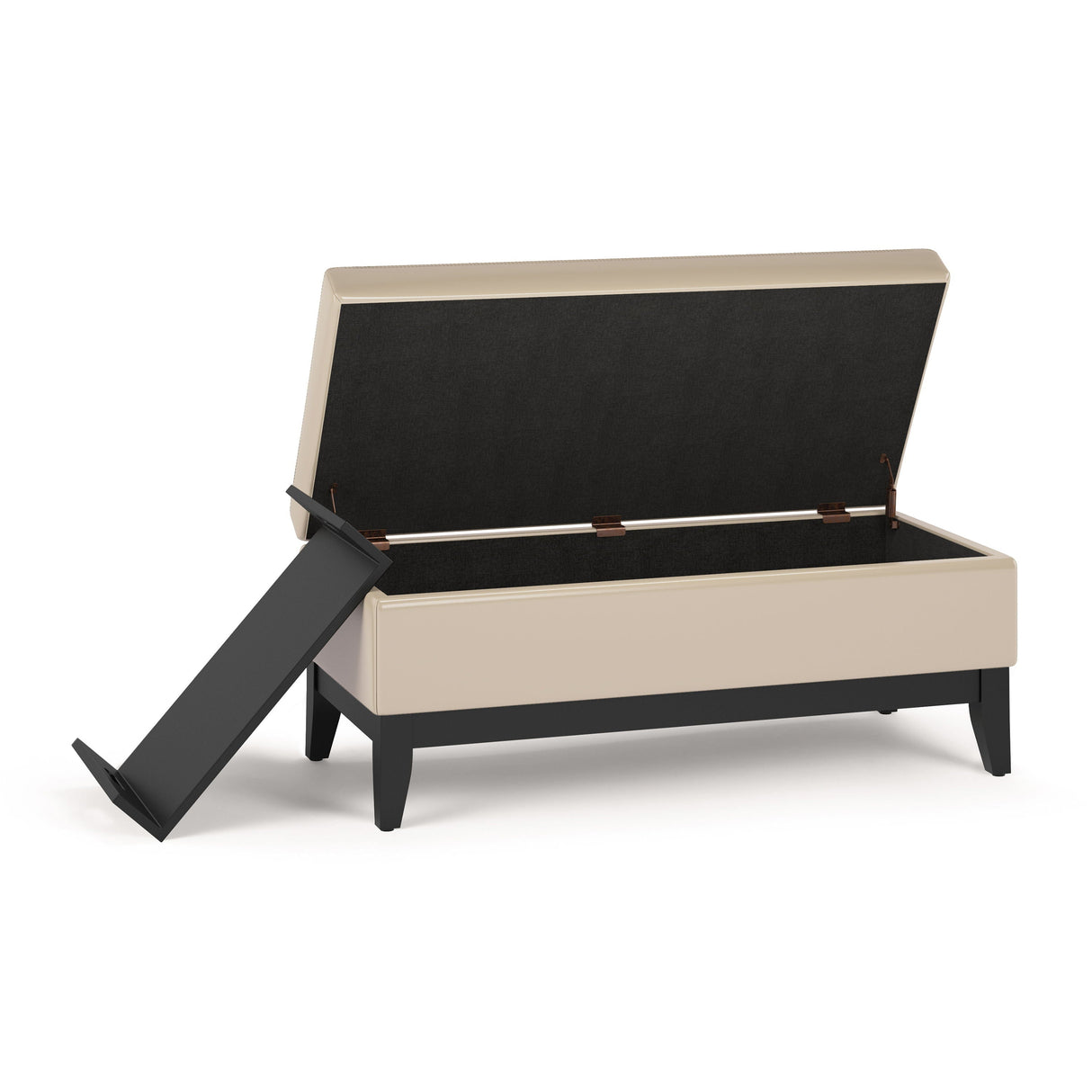 Oregon - Contemporary Storage Ottoman Bench With Tray by Couch.com