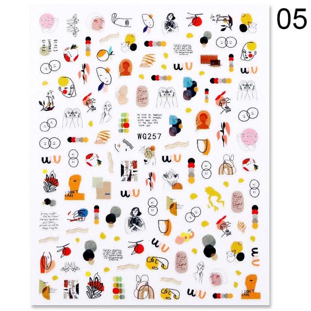 Alphabet Love Shaped Pattern 3D Nail Stickers Slider Valentine Day Decals Foil For Love Nail Art Decoration Pop Art Nail Stickers Sexy Girl Designs Comics Water Transfer Decals Manicure Lips Nail Art Decorations Slider Nail Art Stickers
