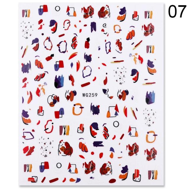 Alphabet Love Shaped Pattern 3D Nail Stickers Slider Valentine Day Decals Foil For Love Nail Art Decoration Pop Art Nail Stickers Sexy Girl Designs Comics Water Transfer Decals Manicure Lips Nail Art Decorations Slider Nail Art Stickers