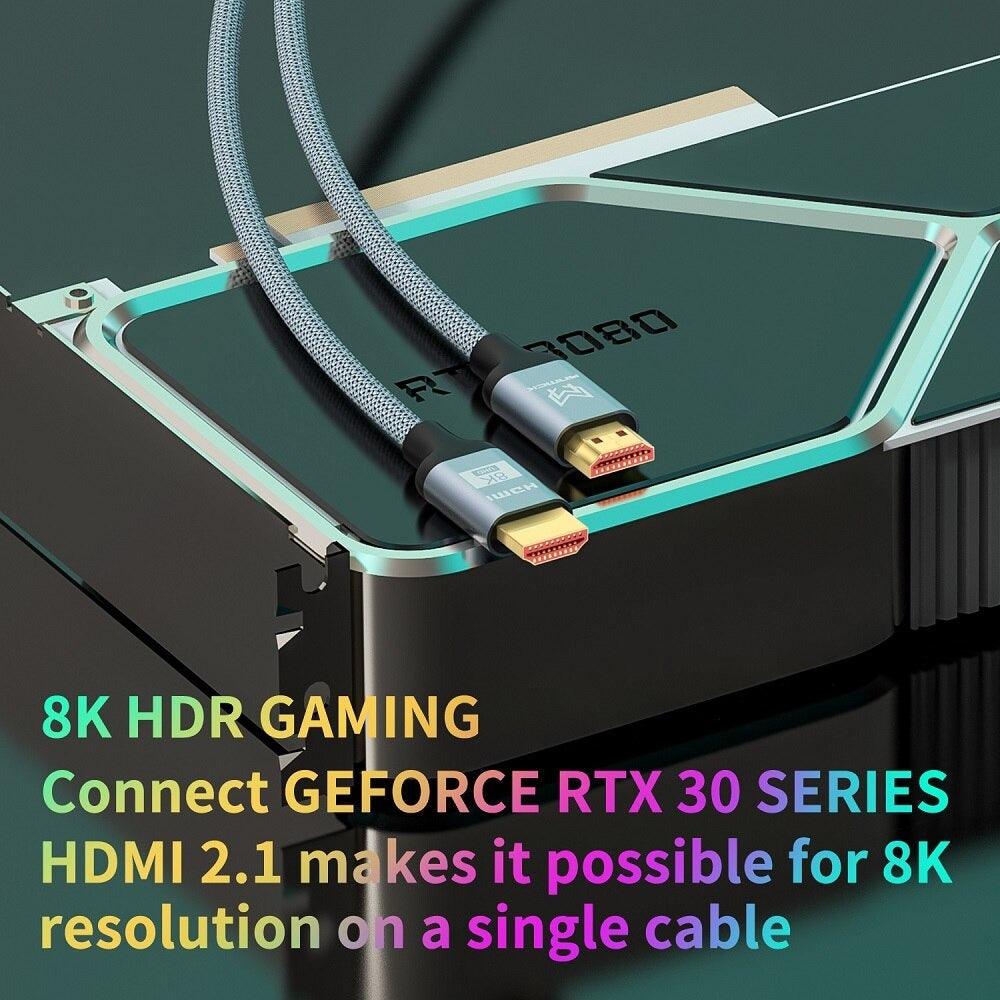 4K HDMI Cable HDMI 2.0 Ultra HD Audio Wire HDMI Splitter Digital Cord High Speed 18Gbps HDMI 2.0 Cable 4K HDR 2160P For TV Projector Laptops Gaming