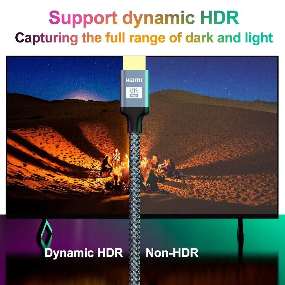 4K HDMI Cable HDMI 2.0 Ultra HD Audio Wire HDMI Splitter Digital Cord High Speed 18Gbps HDMI 2.0 Cable 4K HDR 2160P For TV Projector Laptops Gaming