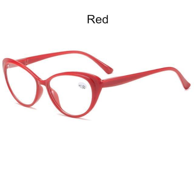 Anti-blue Light Coated Lenses Luxury Red Black Fashion Cat Eye Glasses For Women Reading Glasses & Men Computer Cateye Blue Light Blocking Reading Glasses
