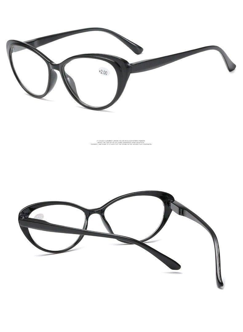 Anti-blue Light Coated Lenses Luxury Red Black Fashion Cat Eye Glasses For Women Reading Glasses & Men Computer Cateye Blue Light Blocking Reading Glasses