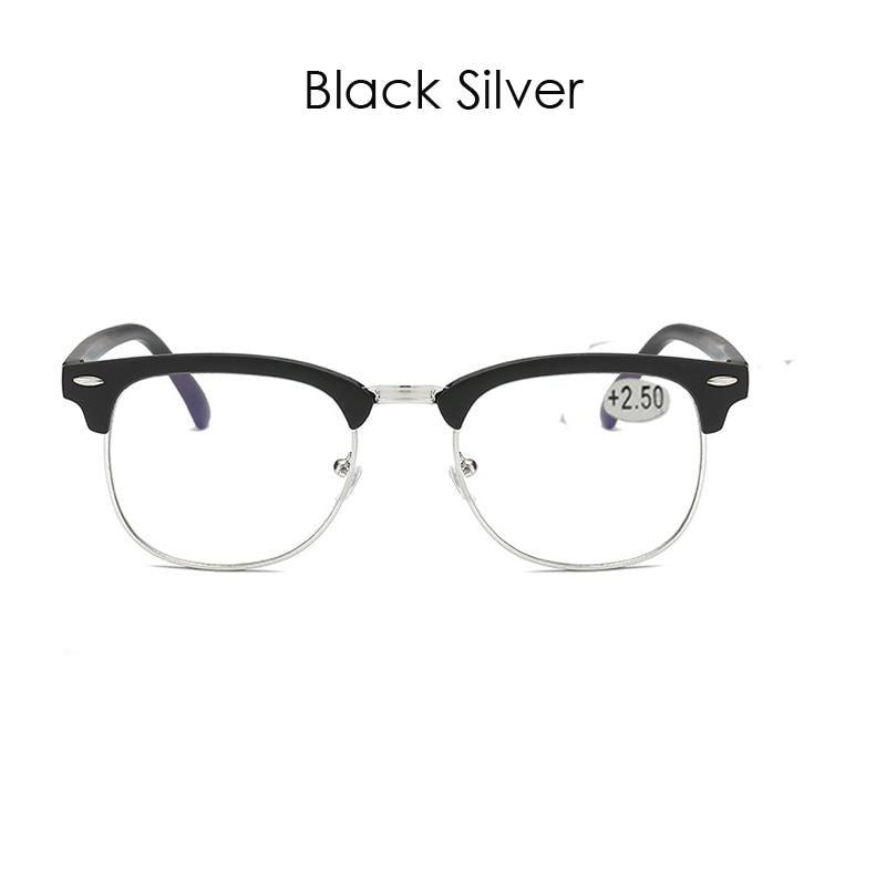 Anti Blue Light Half Frame Reading Glasses For Women And Men Anti Eye strain Fashion Classic Style Retro Eyeglasses New Eyewear Simple Modern Design Everyday Sunglasses For Men