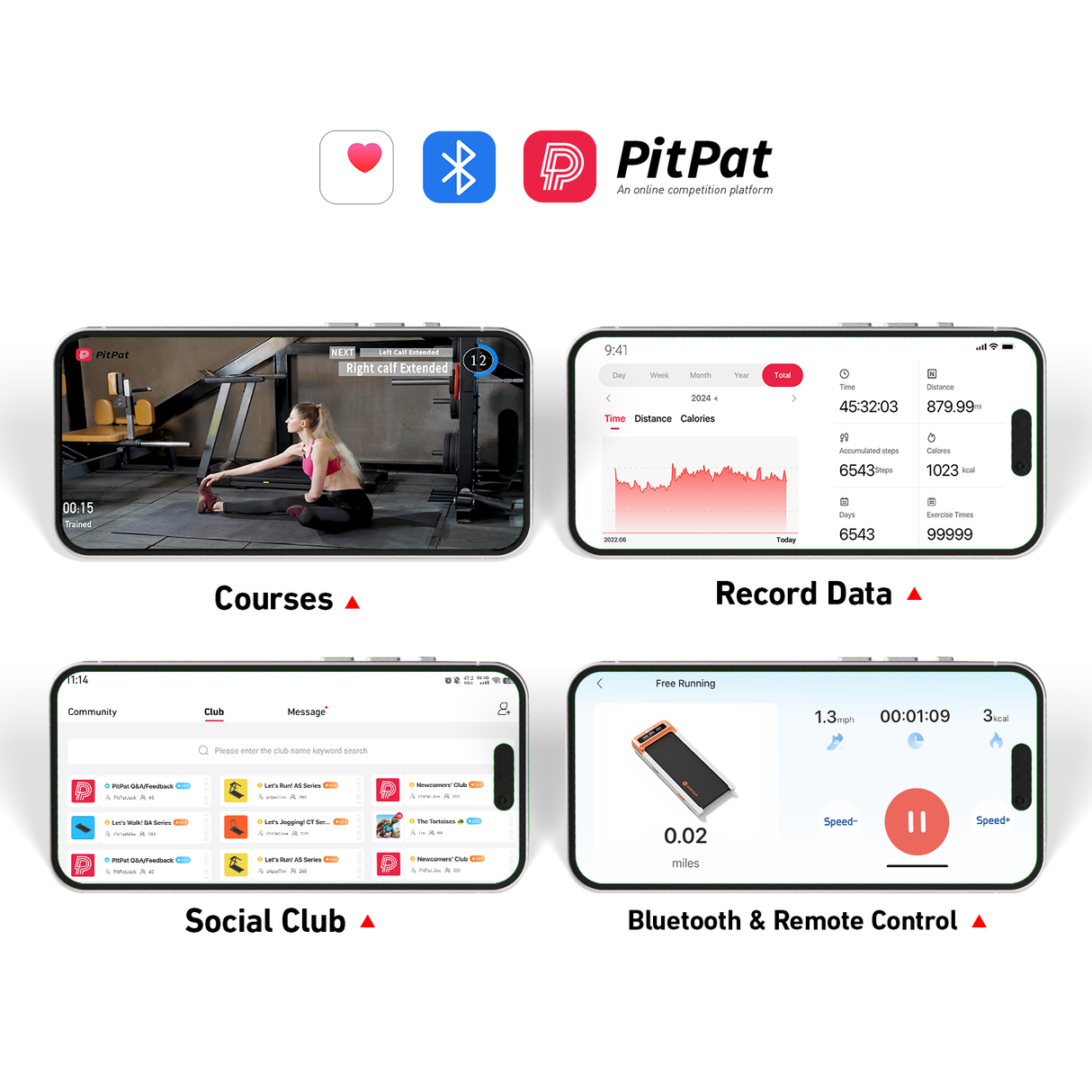 DeerRun Z10 12% Auto Incline Smart Walking Pad Treadmill with remote control-Orange