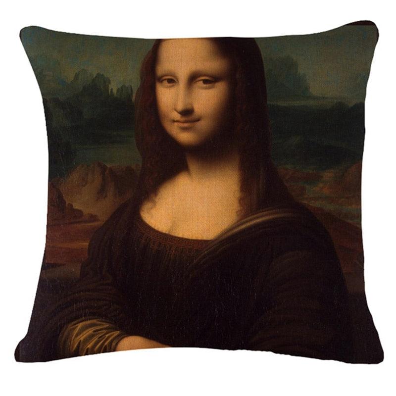 Art Renaissance Print Cushion Cover Throw Pillow Cover Home Decorative Cushion Case Beautiful Painting Art Pillow Case Home Decorative Sofa Car Chair Throw Pillow Case 45x45CM