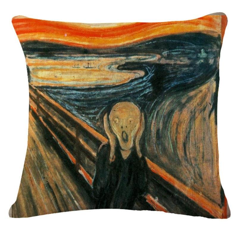 Art Renaissance Print Cushion Cover Throw Pillow Cover Home Decorative Cushion Case Beautiful Painting Art Pillow Case Home Decorative Sofa Car Chair Throw Pillow Case 45x45CM