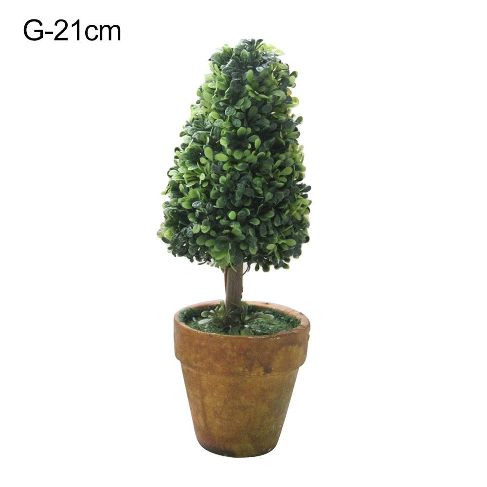 Artificial 1 Pc Heart Star Round Potted Decor Bonsai Ornament Home Garden Wedding Party Decor Home Decoration