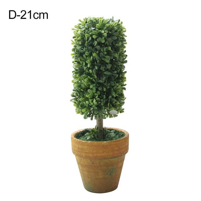 Artificial 1 Pc Heart Star Round Potted Decor Bonsai Ornament Home Garden Wedding Party Decor Home Decoration