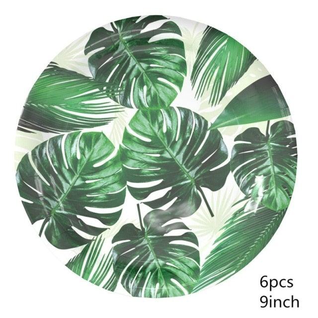 Artificial Tropical Palm Leaves For Hawaiian Luau Beach Birthday Jungle Party Wedding Home Table Decoration Accessories Tropical Leaves with Stems Jungle Leaves Decorations for Hawaiian Luau Party Beach Baby Shower Wedding Birthday Decorations