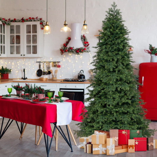 Artificial Christmas Tree Green Hinged Holiday Tree with 721/1019 Lush Branch Tips-7.5 ft