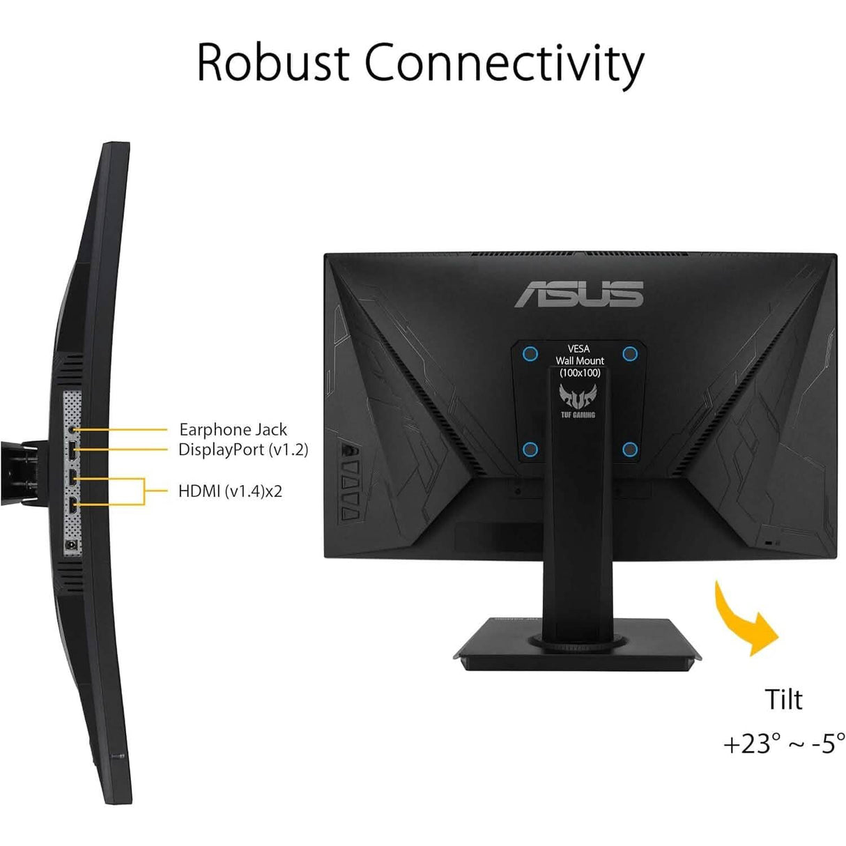 ASUS TUF Gaming 23.6" 1080P Curved Monitor (VG24VQE) (Refurbished)