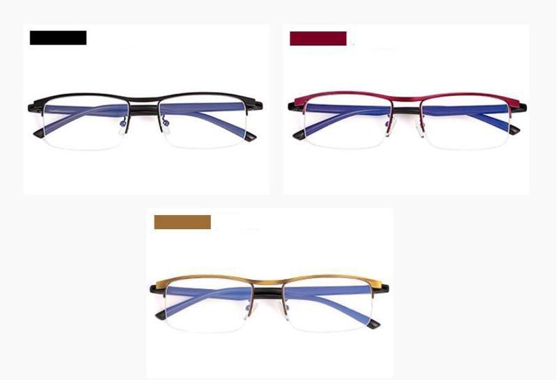 Attractive Metal Frame Sunglasses Style Intelligent Multifocal Progressive Reading Glasses and Men Women Dual-use Anti-Blue Light Automatic Adjustment Eyewear