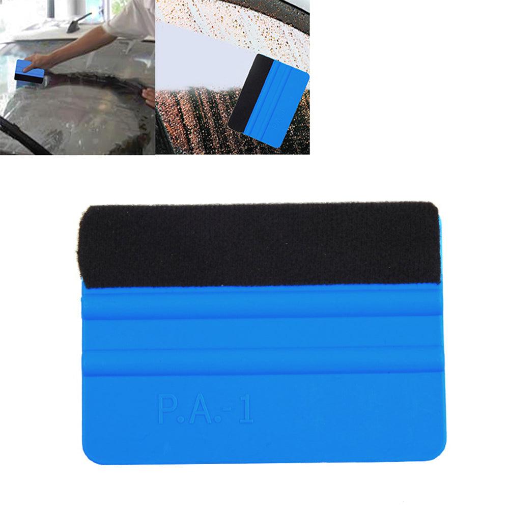 Auto Styling Vinyl Carbon Fiber Window Ice Remover Cleaning Wash Car Scraper With Felt Squeegee Tool Film Wrapping Accessories Vehicle Vinyl Wrap Window Tint Film Plastic Felt Edge Squeegee For Car Vinyl Scraper Decal Applicator