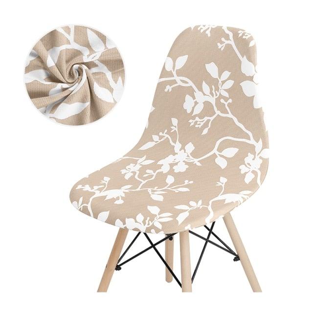 Avangarde Style Printed Seat Cover For Shell Chair Armless Shell Chair Cover Banquet Home Slipcover Elastic Removable Stretch High Back For Sofa Armchairs