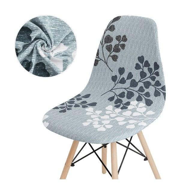 Avangarde Style Printed Seat Cover For Shell Chair Armless Shell Chair Cover Banquet Home Slipcover Elastic Removable Stretch High Back For Sofa Armchairs