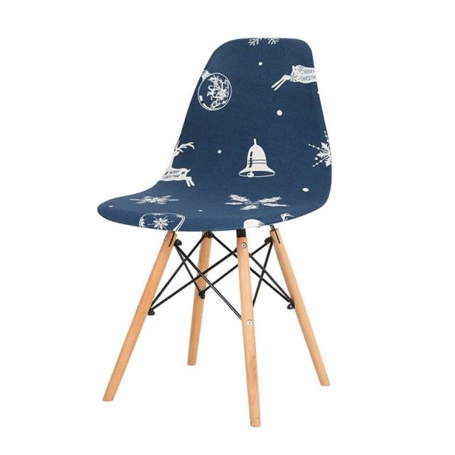 Avangarde Style Printed Seat Cover For Shell Chair Armless Shell Chair Cover Banquet Home Slipcover Elastic Removable Stretch High Back For Sofa Armchairs