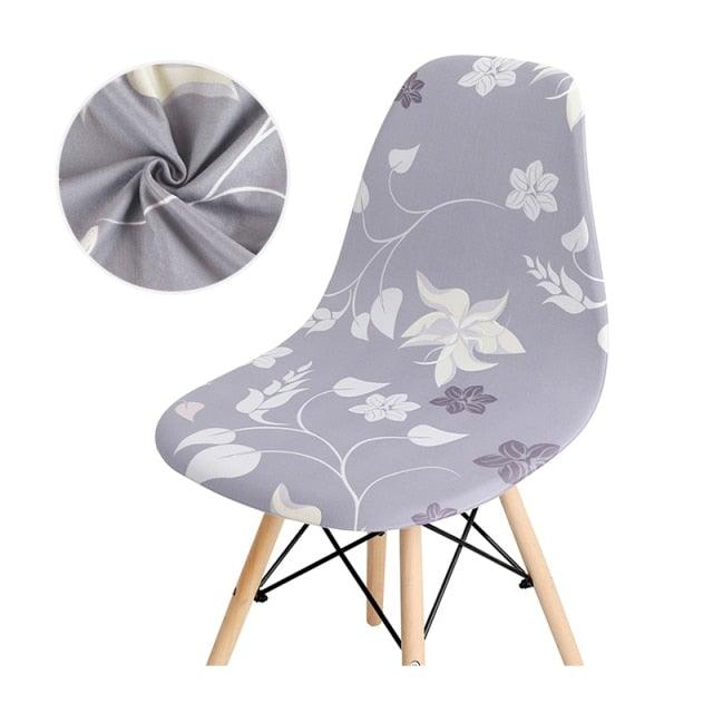 Avangarde Style Printed Seat Cover For Shell Chair Armless Shell Chair Cover Banquet Home Slipcover Elastic Removable Stretch High Back For Sofa Armchairs
