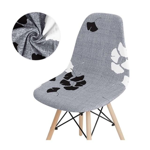 Avangarde Style Printed Seat Cover For Shell Chair Armless Shell Chair Cover Banquet Home Slipcover Elastic Removable Stretch High Back For Sofa Armchairs
