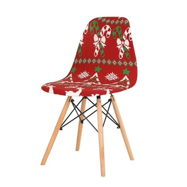 Avangarde Style Printed Seat Cover For Shell Chair Armless Shell Chair Cover Banquet Home Slipcover Elastic Removable Stretch High Back For Sofa Armchairs