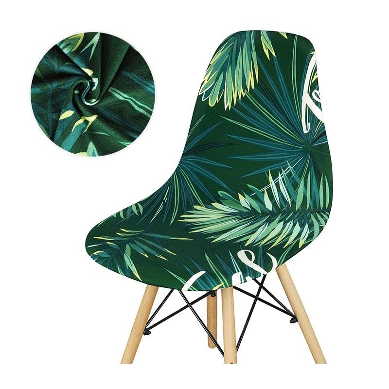 Avangarde Style Printed Seat Cover For Shell Chair Armless Shell Chair Cover Banquet Home Slipcover Elastic Removable Stretch High Back For Sofa Armchairs
