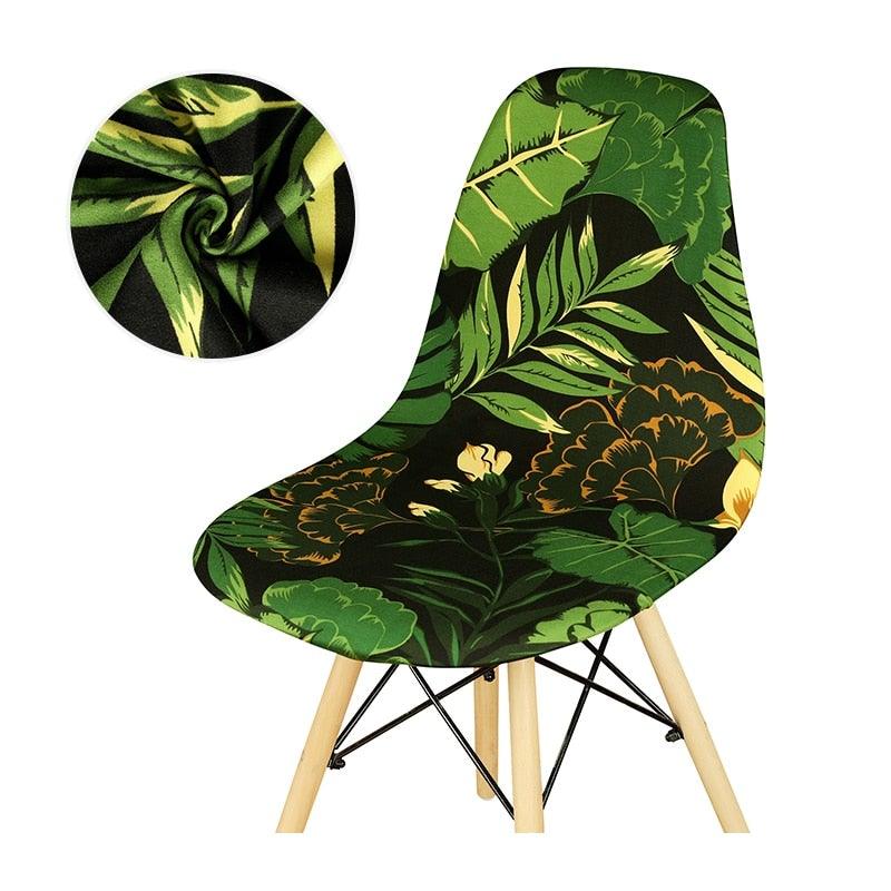 Avangarde Style Printed Seat Cover For Shell Chair Armless Shell Chair Cover Banquet Home Slipcover Elastic Removable Stretch High Back For Sofa Armchairs