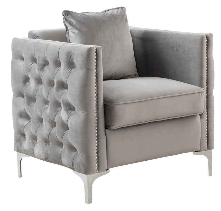 Bayberry - Velvet Chair With 1 Pillow by Couch.com