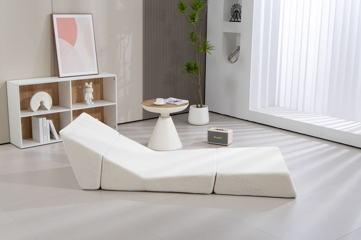 Folding Sofa Bed Couch Unfold For Comfortable Nap Modular Play Couch For Living Room The Office Room Playroom - White by Couch.com