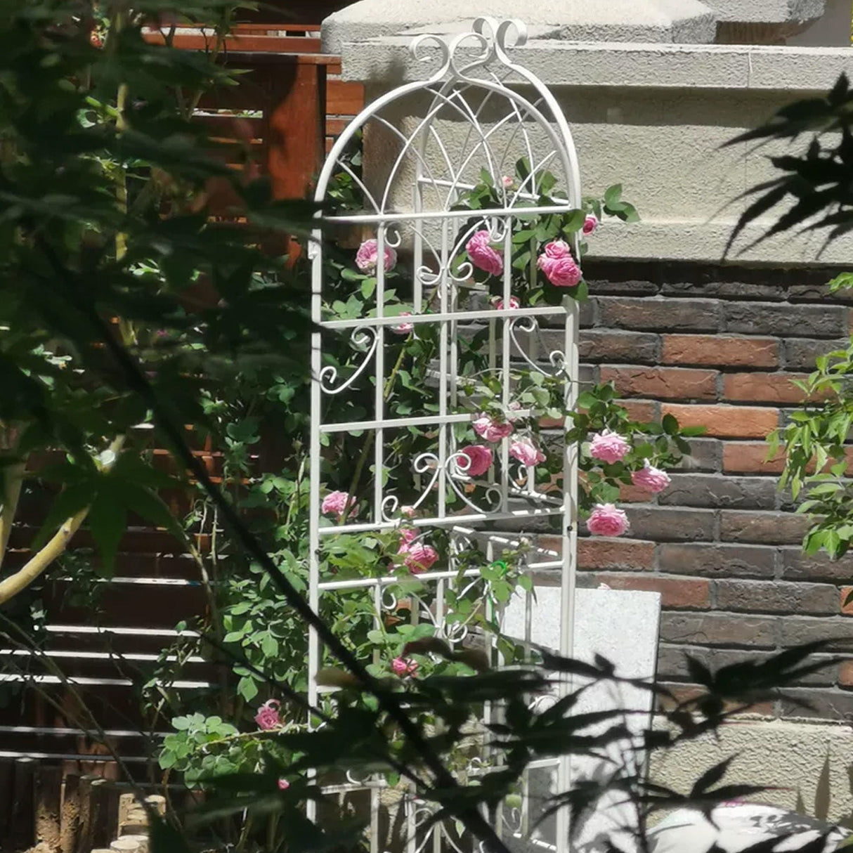 Metal Garden Rustproof Trellis For Climbing Plants Outdoor Flower Support by Couch.com