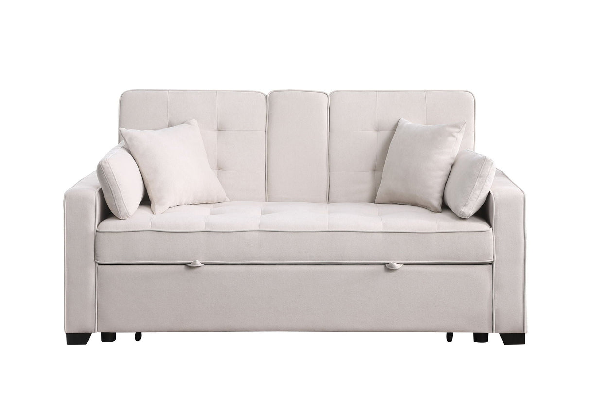 Cody II - 69.5"W Woven Fabric Convertible Sleeper Loveseat with Cup Holder by Couch.com