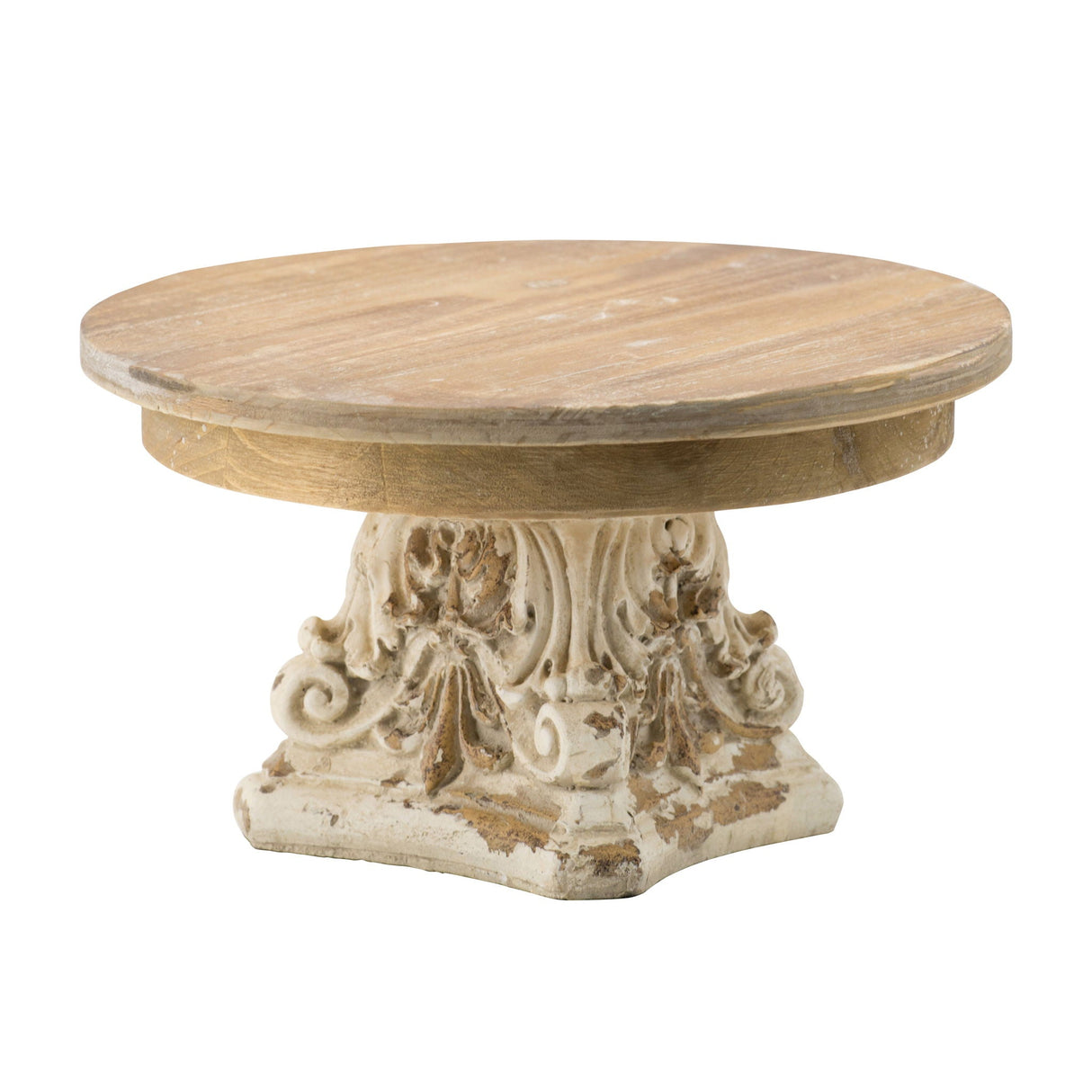 Cake Stand, Cake Plate With Magnesium Base - Cream / Brown by Couch.com