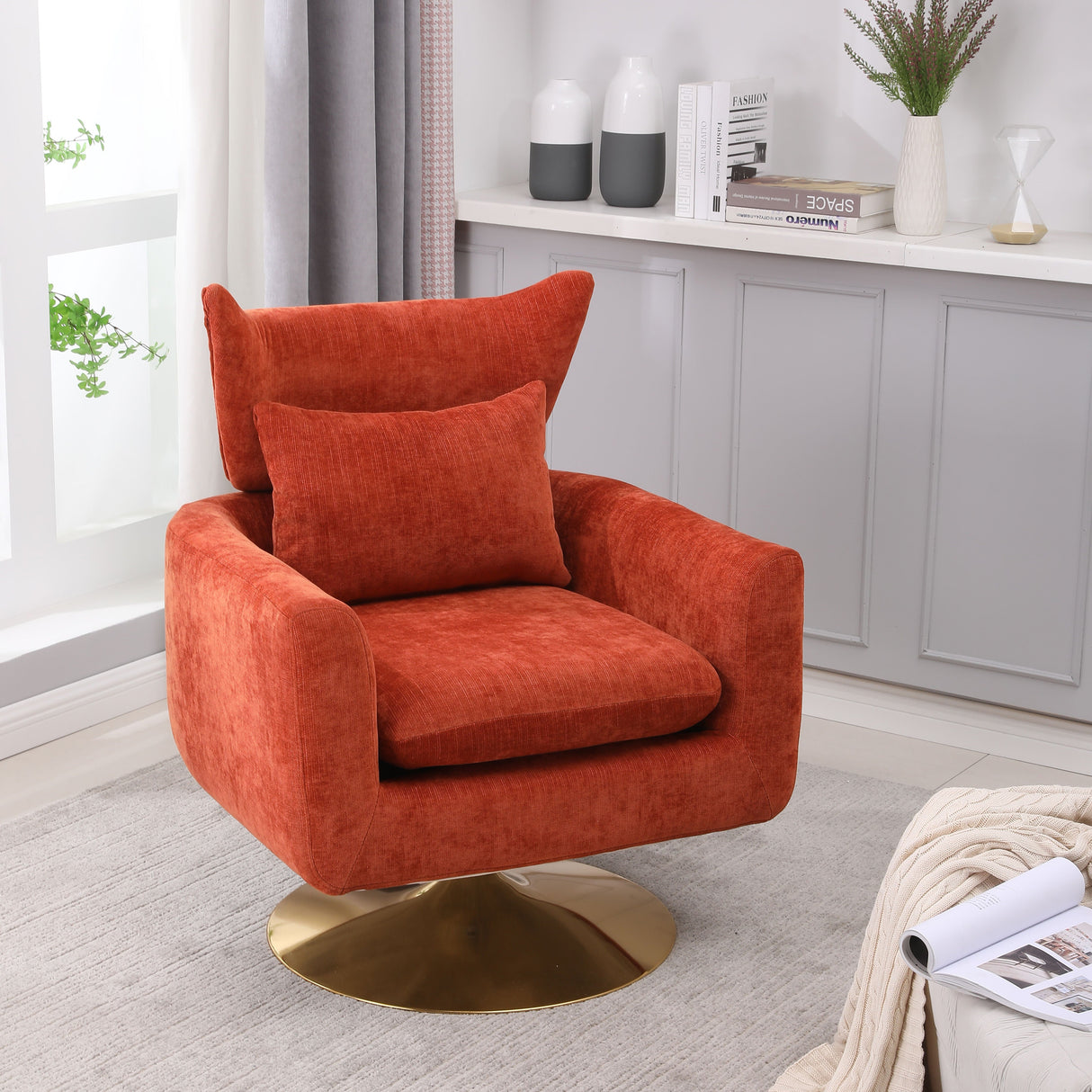 Classic Mid-Century 360 Degree Swivel Accent Chair by Couch.com