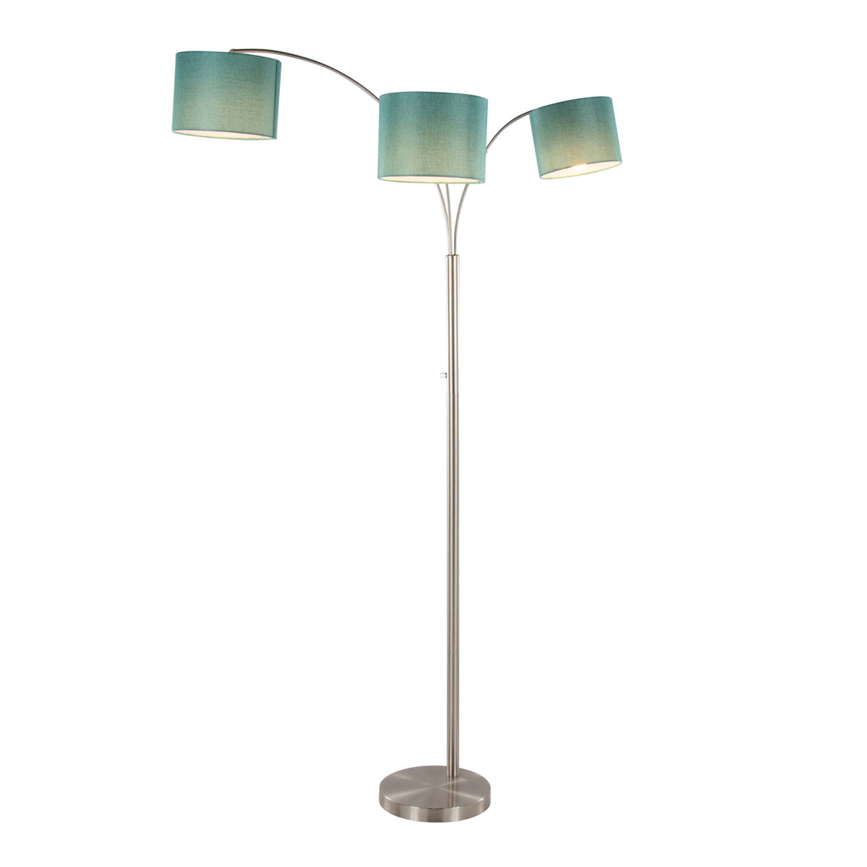 Willow - Trio Contemporary Floor Lamp - Nickel / Turquoise by Couch.com