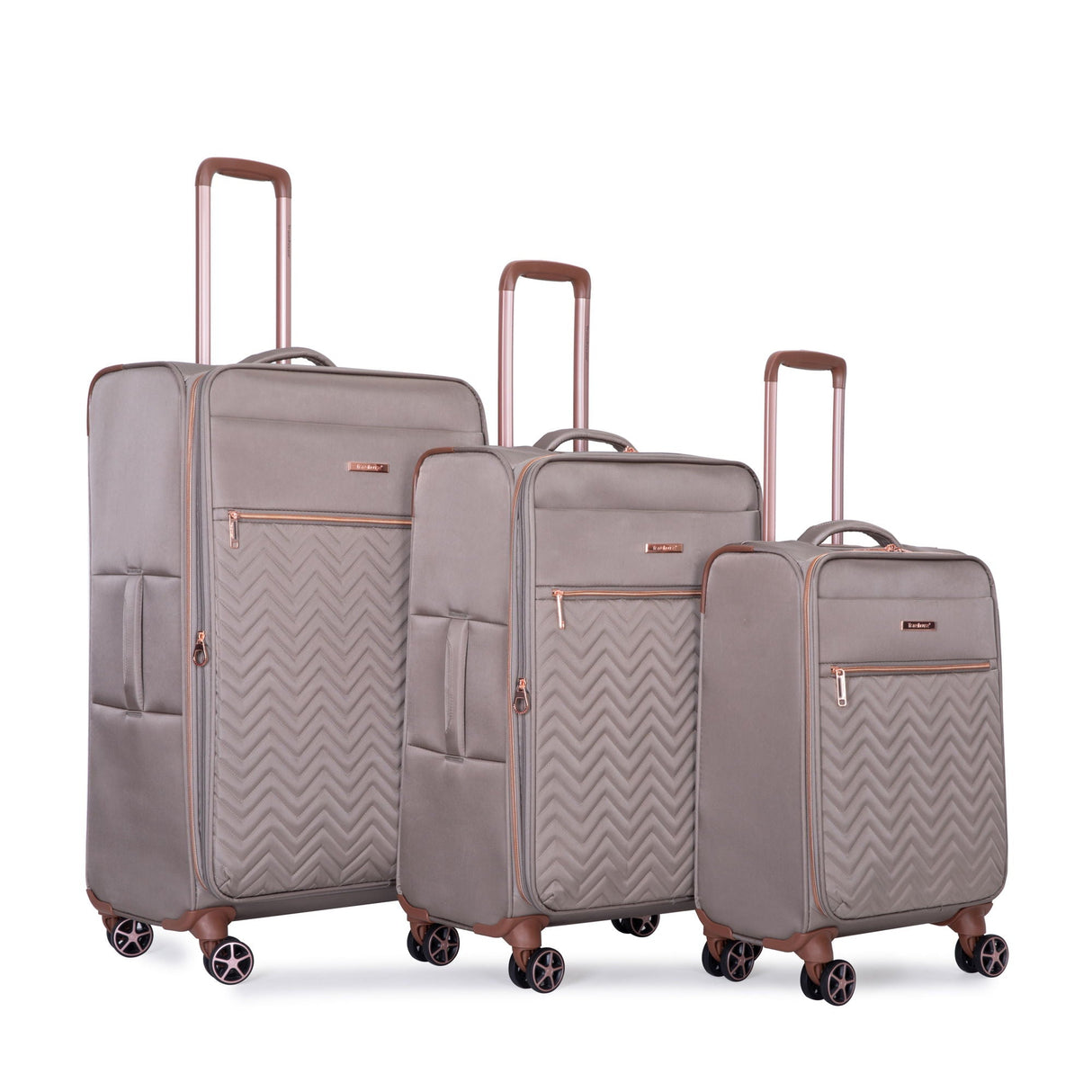 4 Piece Set, Softshell Suitcase Spinner Wheels Terylene Luggage Sets by Couch.com