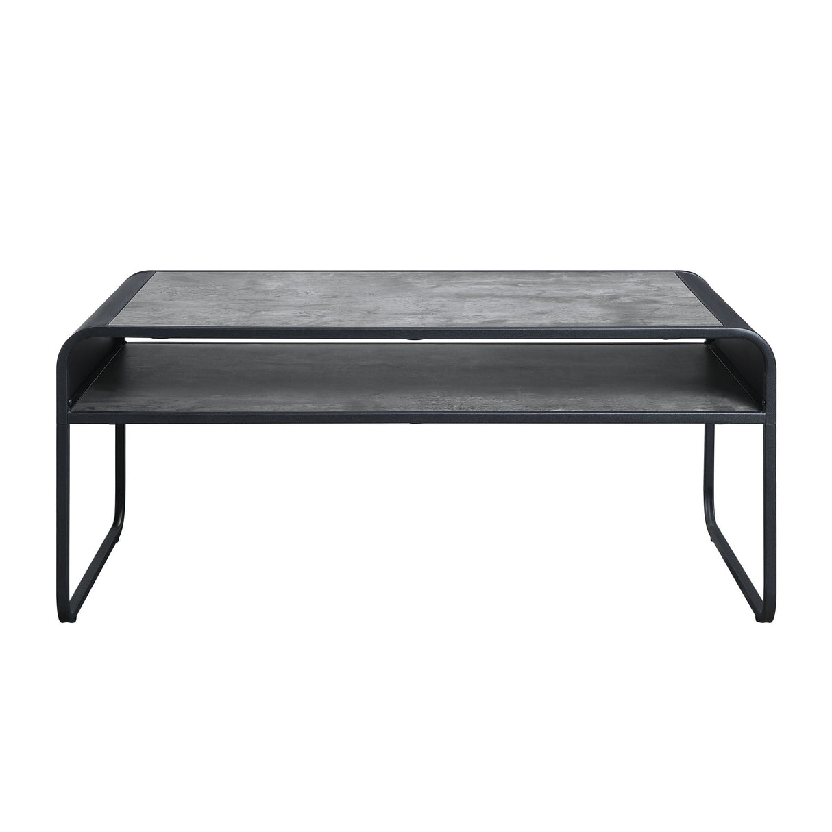 Raziela Concrete Coffee Table - Black / Gray