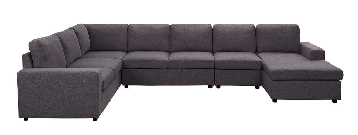 Tifton - Linen 7 Seat Reversible Modular Sectional Sofa Chaise by Couch.com