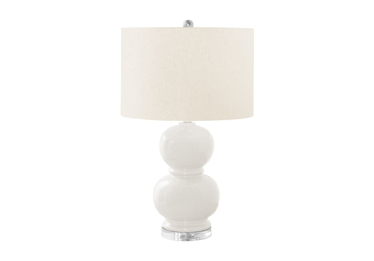 Contemporary Lighting, Ceramic Table Lamp - Cream by Couch.com