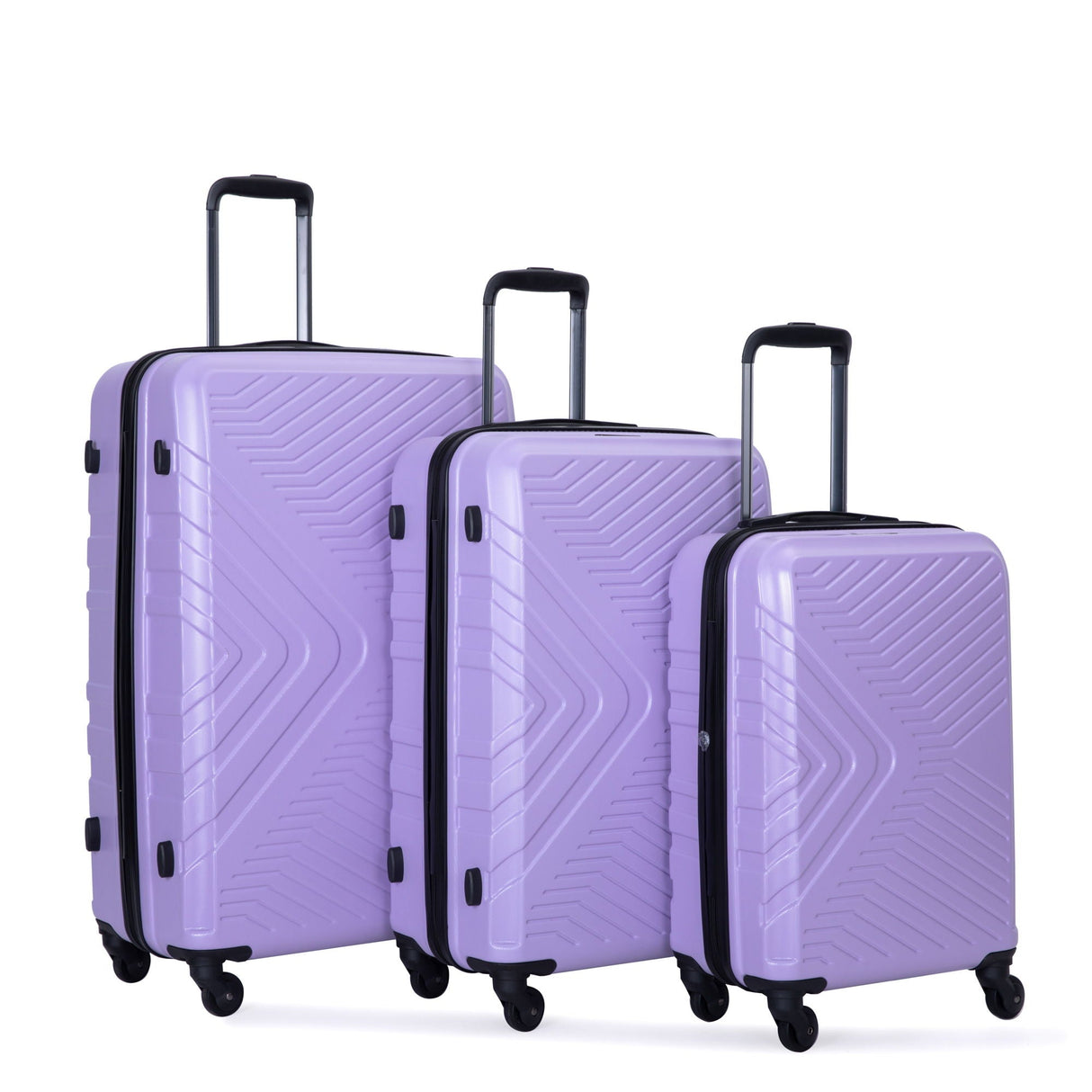 3 Piece Luggage Sets Lightweight Suitcase With Two Hooks, Spinner Wheels, Tsa Lock, Durable Hard Shell by Couch.com