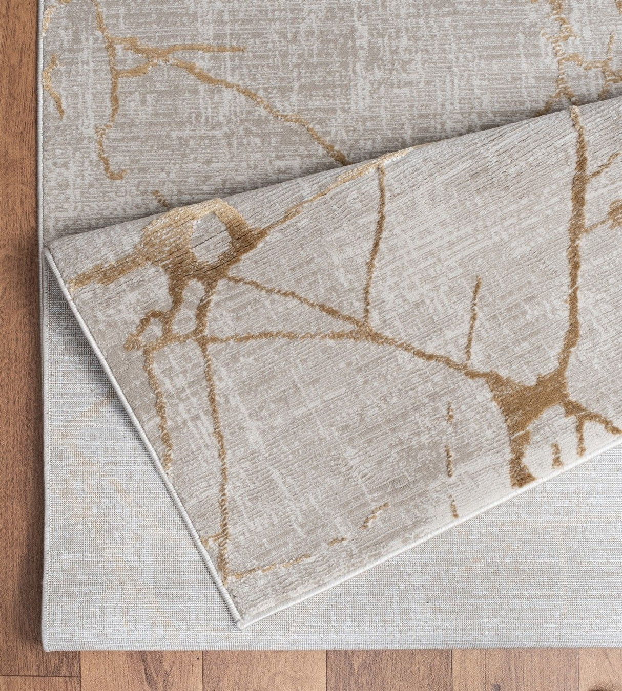 Elegance - 5'3" X 7'3" Area Rug - Gold, Polyester by Couch.com