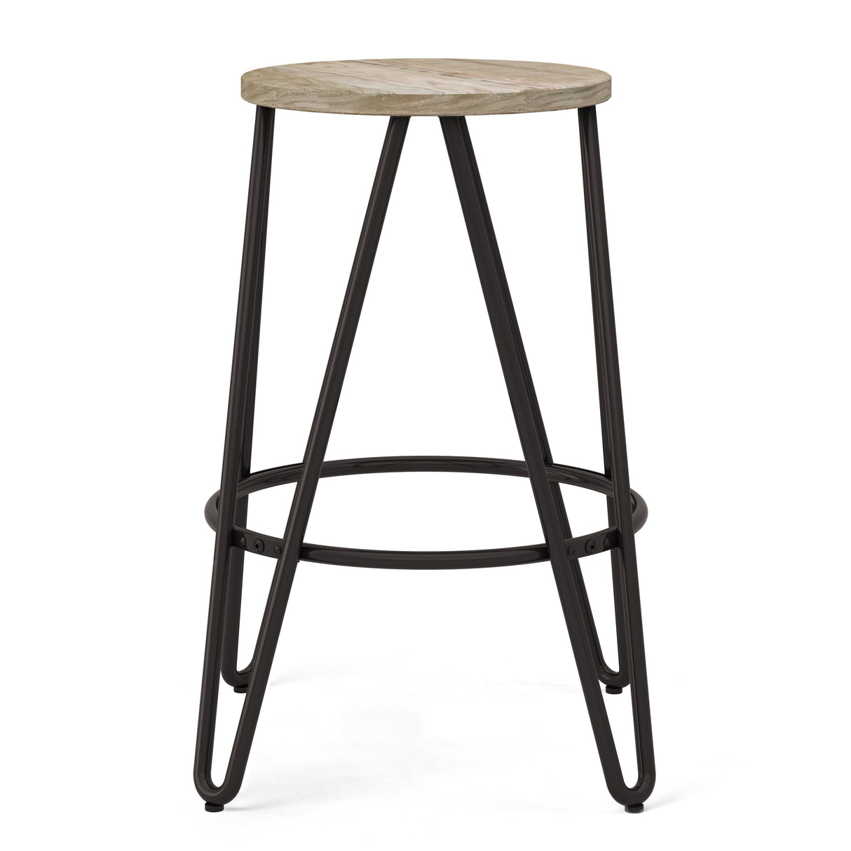 Simeon - Multifunctional Metal Stool With Wood Seat by Couch.com