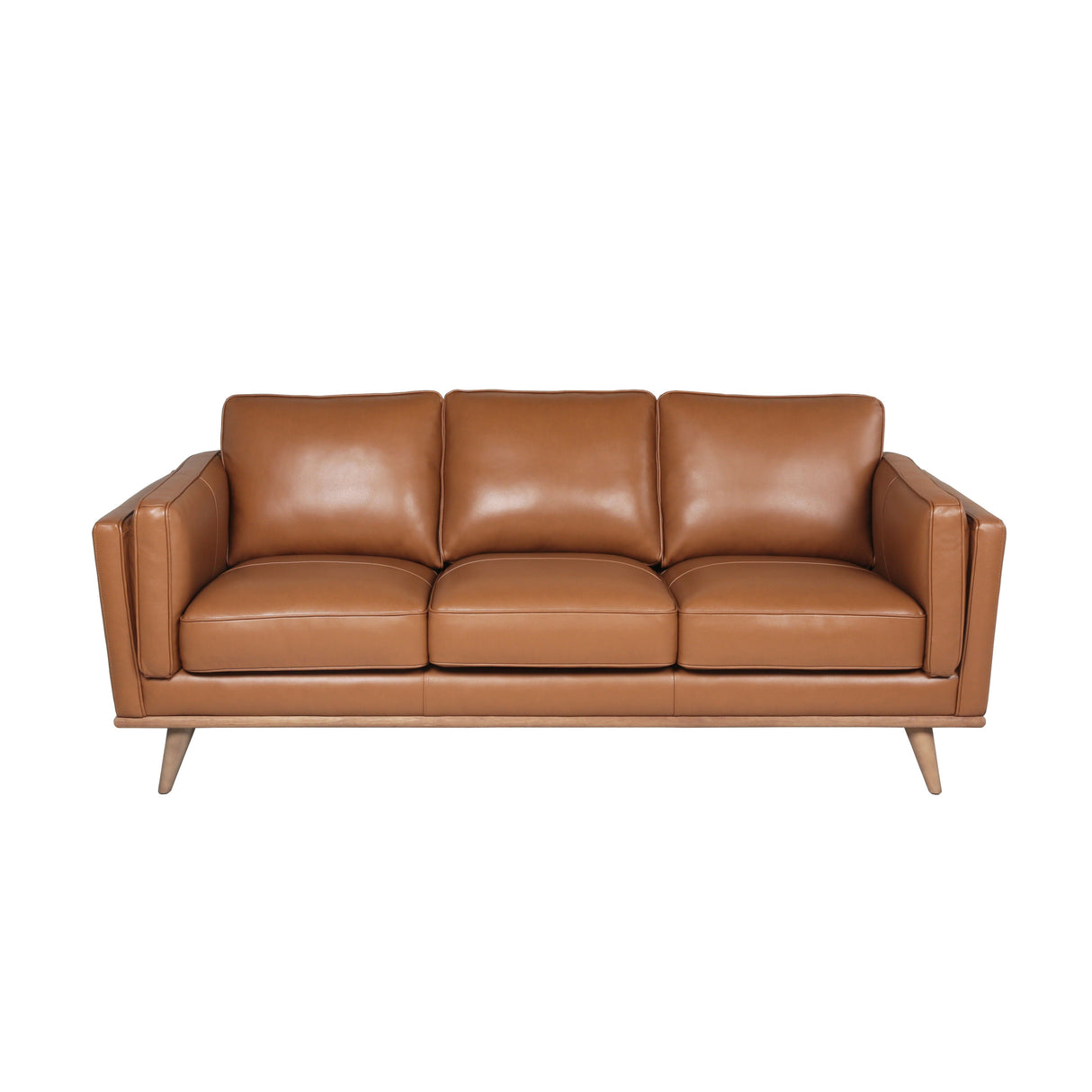 Modern Leather Sofa - Caramel by Couch.com