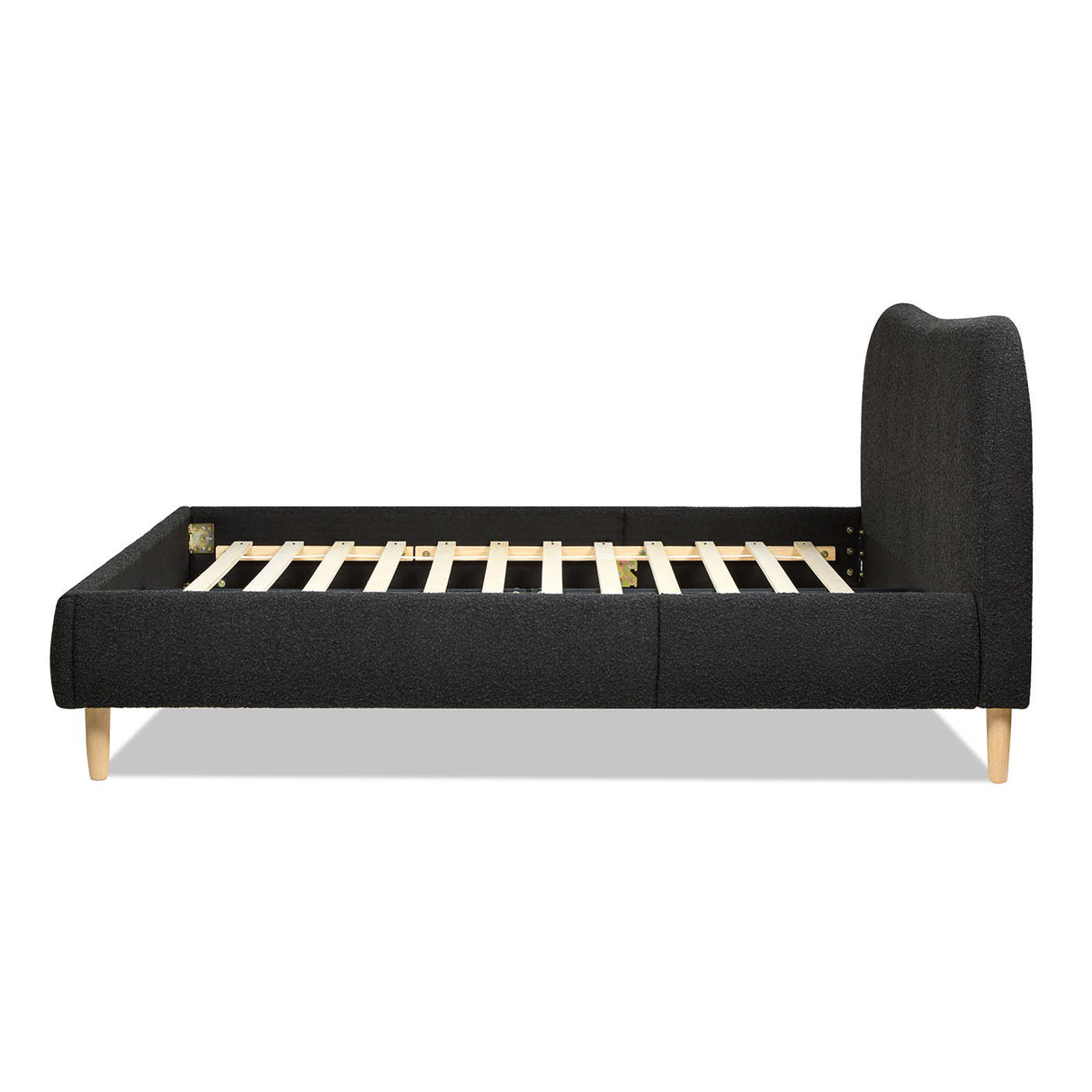 Roman - Curved Headboard Upholstered Platform Bed by Couch.com