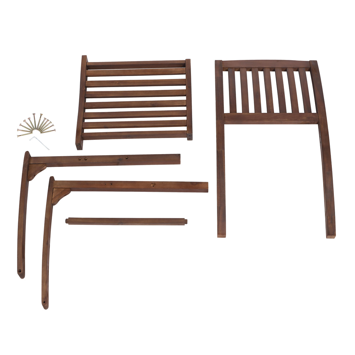 Acacia Patio Dining Chair (Set of 2), Solid Indoor Outdoor Comfortable Seat Brown, Modern Farmhouse Chair For Kitchen, Bedroom, Living Room - Brown by Couch.com