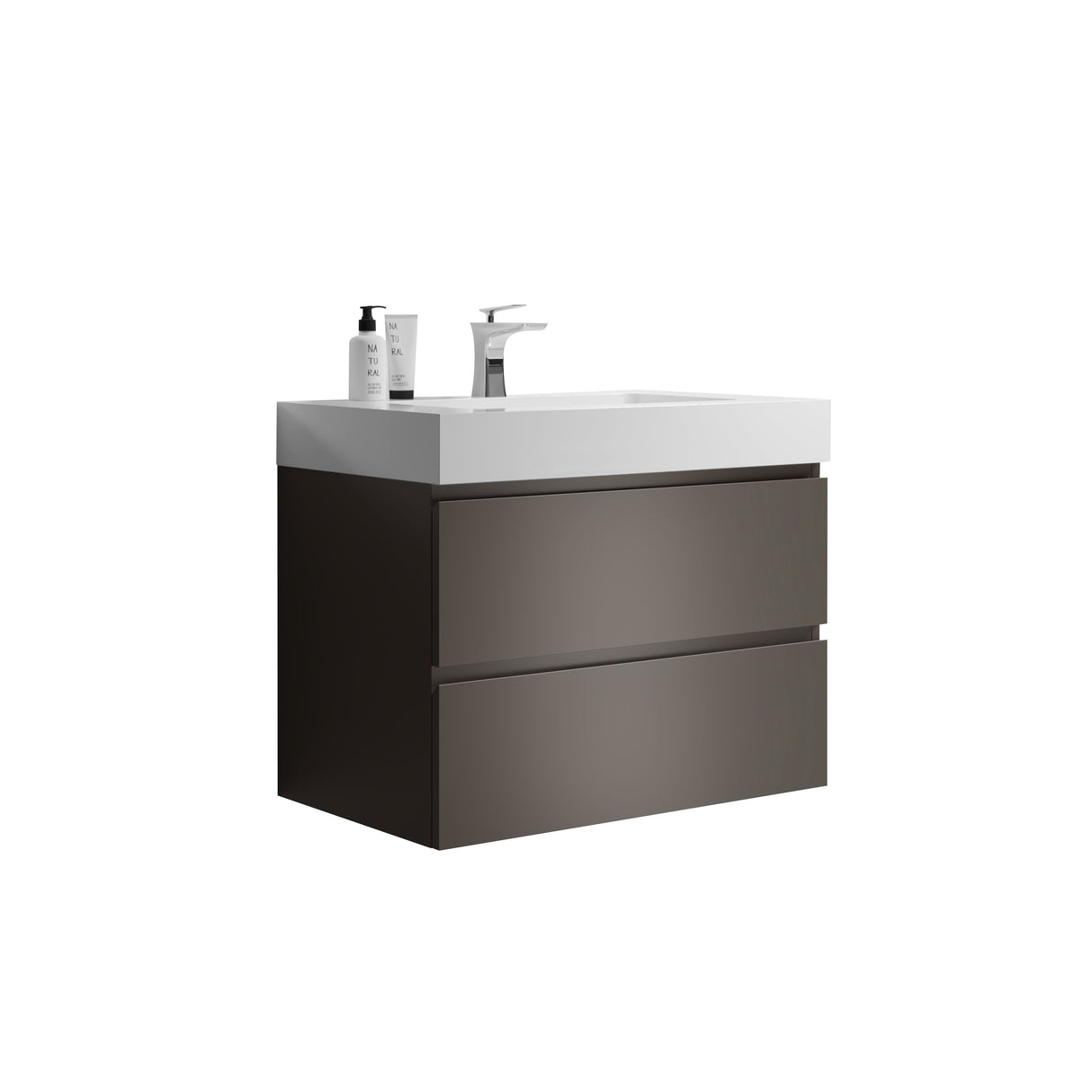 Alice - Bathroom Vanity With Sink, Large Storage Wall Mounted Floating Bathroom Vanity For Modern Bathroom, One-Piece Sink Basin Without Drain And Faucet by Couch.com