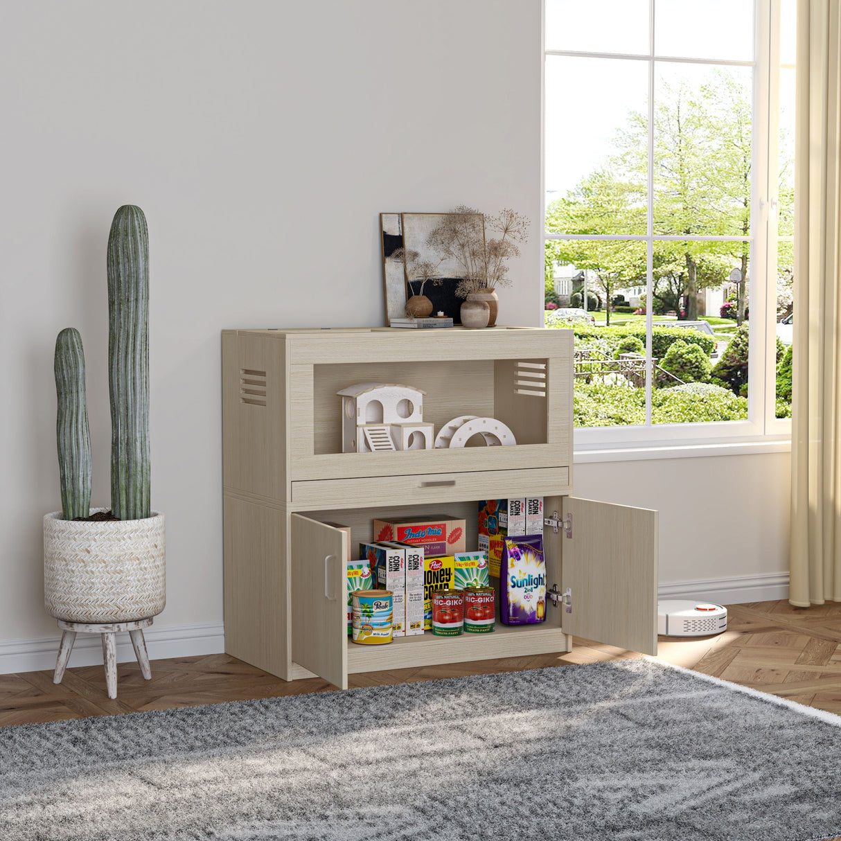 Guinea Pig Cages, Hamster Cage Wood With Independent Storage Cabinet, House For Rat Chinchilla With Guinea Pig Hutch And Bridge, Openable Top With Acrylic Sheets by Couch.com