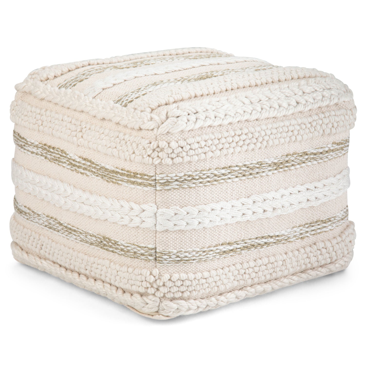 Sommer - Handcrafted Square Pouf by Couch.com