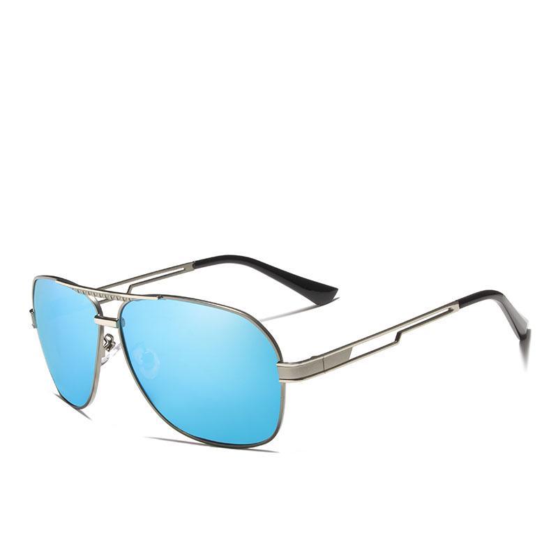 Luxury NEW Model Business Men Square Polarized Sunglasses Male Eyewear Aviation Alloy Frame With UV400 Protection and High Quality Metal Frame