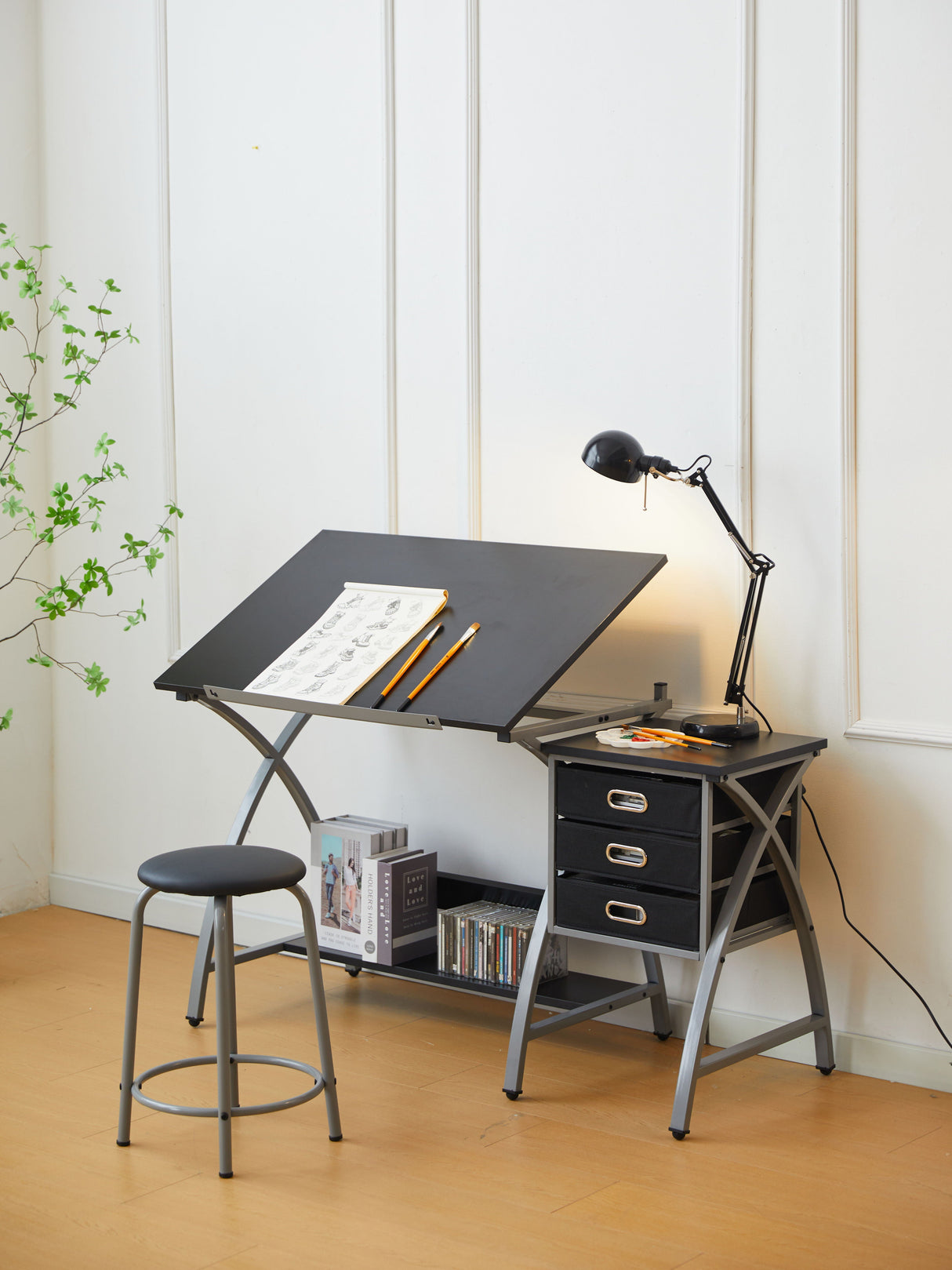 Drafting Table With Stool by Couch.com