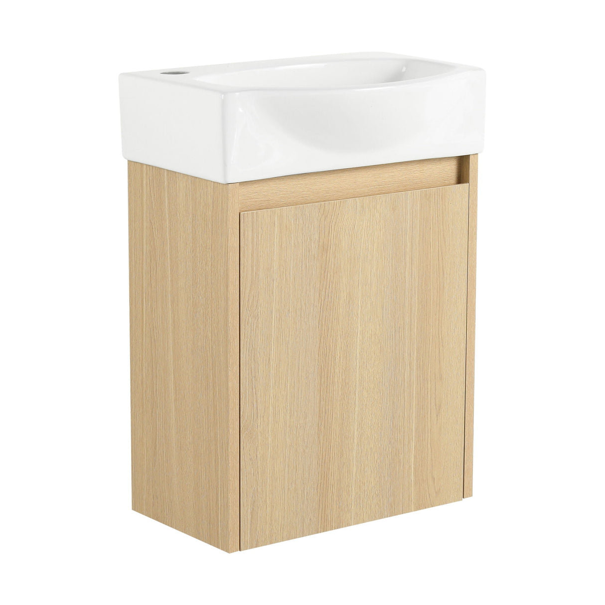 Modern Bathroom Vanity With Ceramic Basin, Wall Mounted Floating Sink Combo, Storage Cabinet by Couch.com